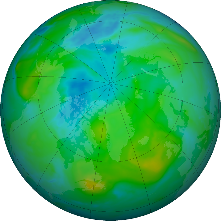 Arctic ozone map for 17 August 2017